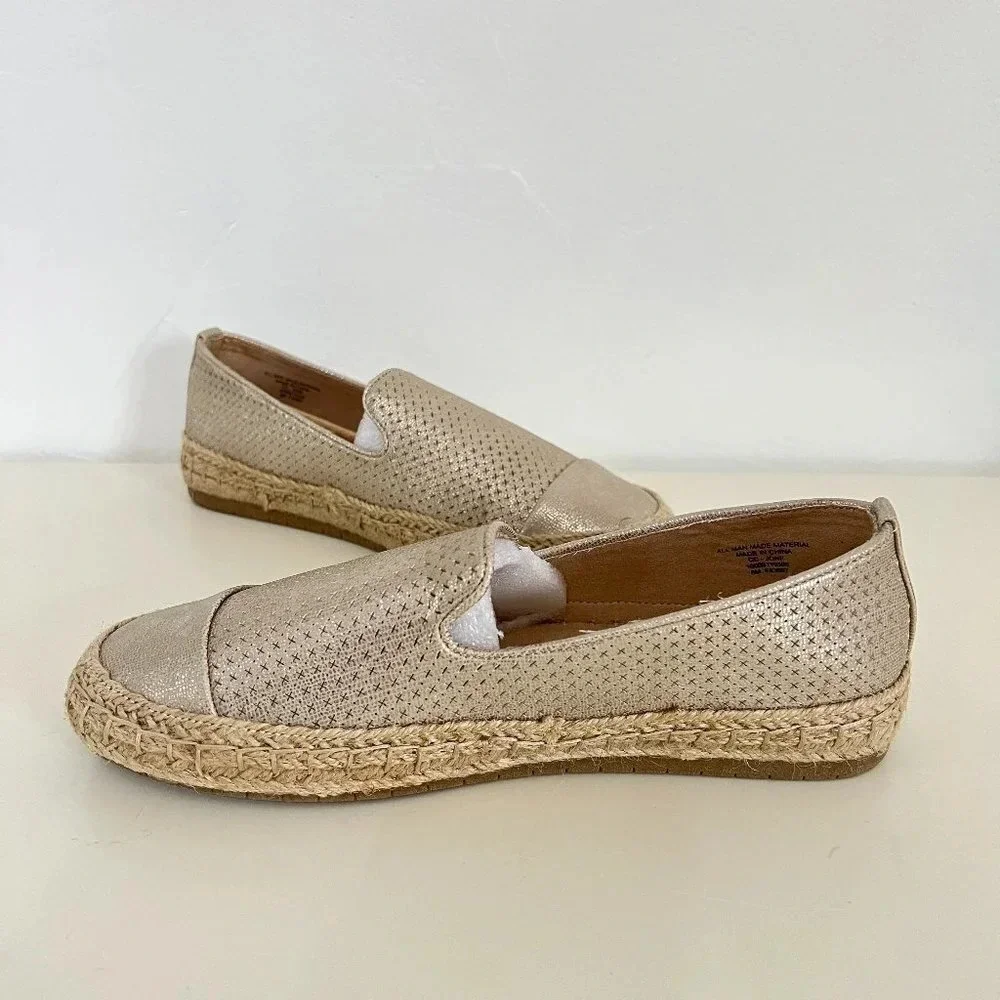 Charter Club Platino Jonii Espadrille Flats in Gold Size 8 M